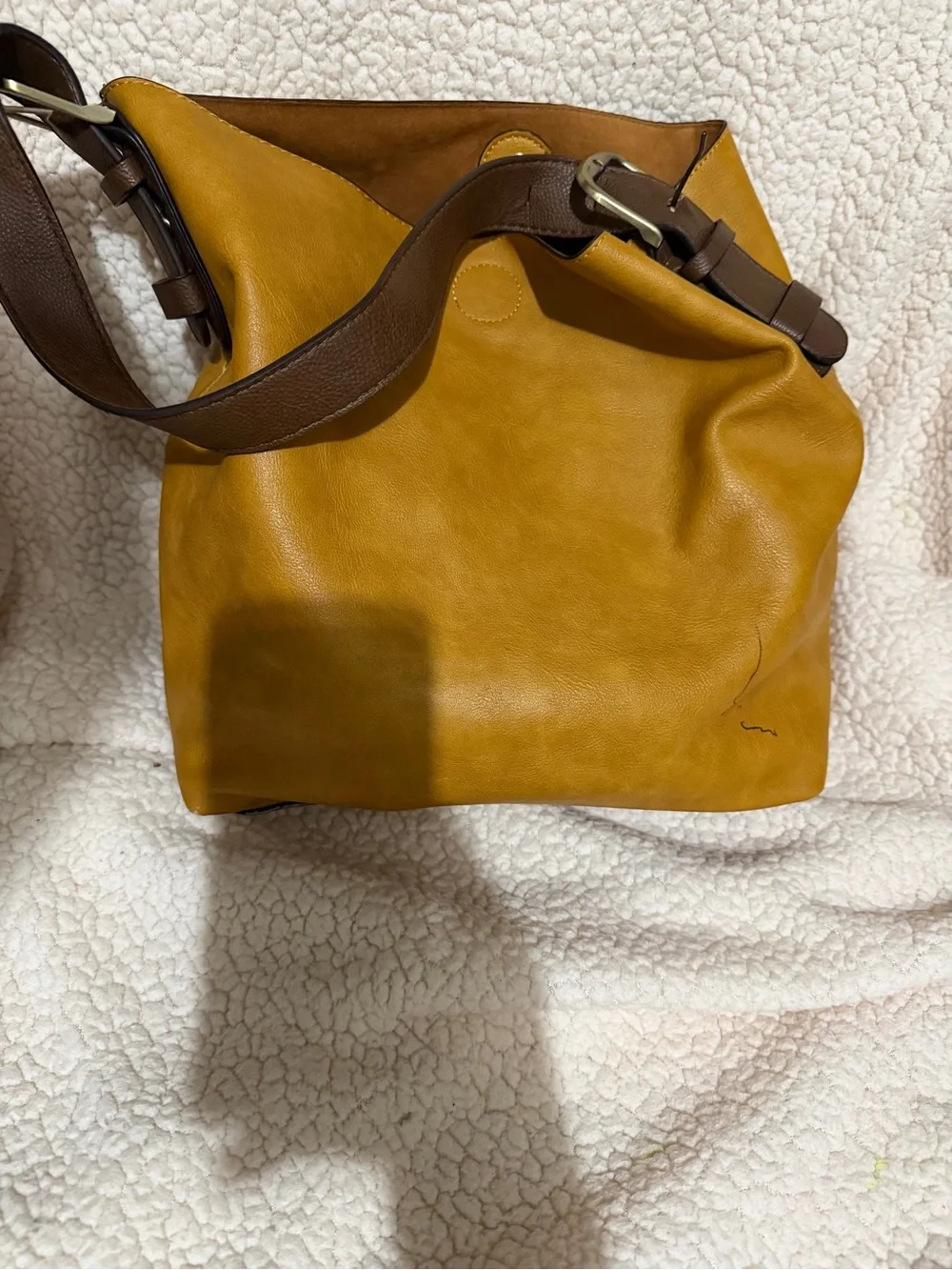 Joy Susan Tan Leather Shoulder Hobo Bag